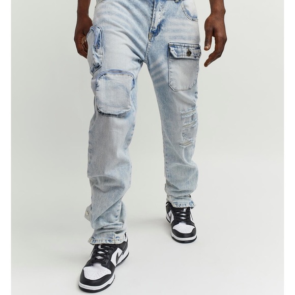 Reason Other - Reason Light Blue Denim Pocket Style Mens Jeans